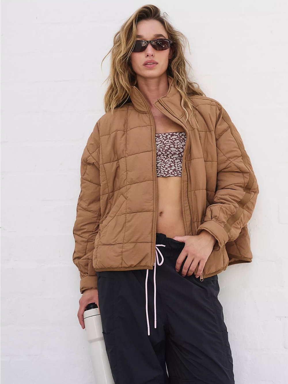 Free People NWT Pippa Packable Puffer Oversized Jacket Twig FP Movement